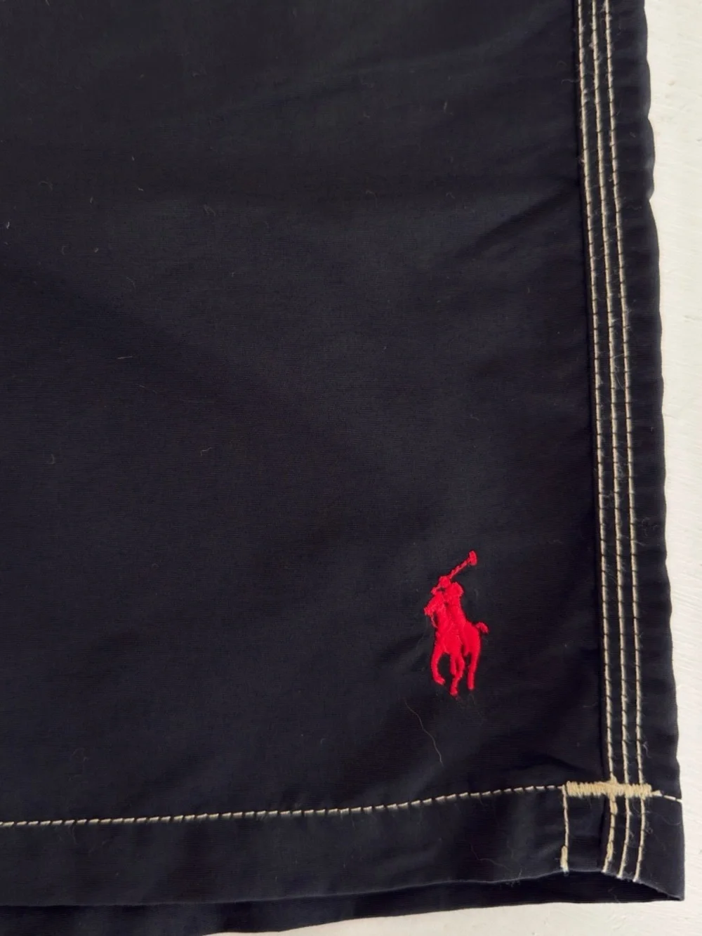 Vintage Polo Ralph Lauren Navy Blue  Drawstring Board Shorts Swim Trunks